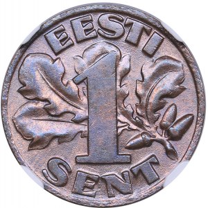 Estonia 1 sent 1929 - NGC MS 64 BN