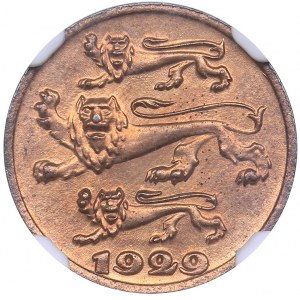 Estonia 1 sent 1929 - NGC MS 65 RB