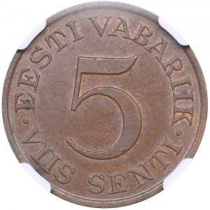 Estonia 5 senti 1931 - NGC MS 63 BN