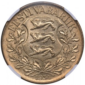 Estonia 1 kroon 1934 - NGC MS 64