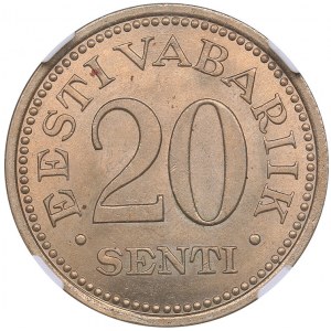 Estonia 20 senti 1935 - NGC MS 65