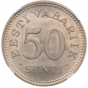 Estonia 50 senti 1936 - NGC MS 65