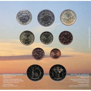 Estonia euro coins set 2018 100th Anniversary of The Republic of Estonia