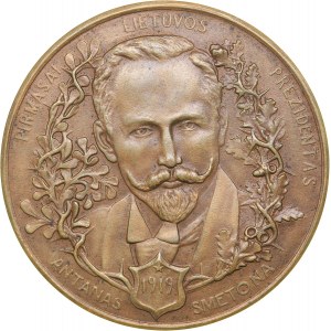Lithuania medal First president of Lithuania. Antanas Smetona. 1919 (1920)
