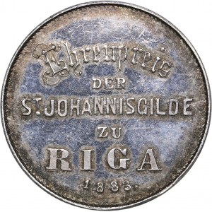 Latvia award medal of the Guild of St. John in Riga 1883