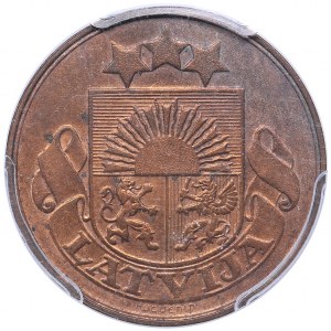 Latvia 5 santimi 1922 - PCGS MS 62 RB