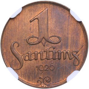 Latvia 1 santims 1926 - NGC MS 64 RB