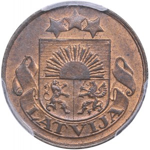 Latvia 2 santimi 1928 - PCGS MS 63 RB