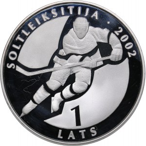 Latvia 1 lats 2001 - Olympics Salt Lake 2002