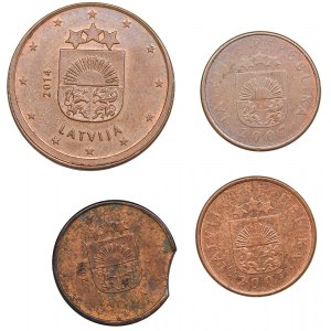 Latvia mint errors (4)