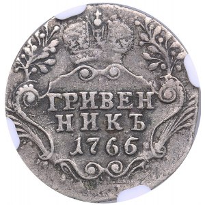 Russia Grivennik 1766 СПБ - NGC VF DETAILS