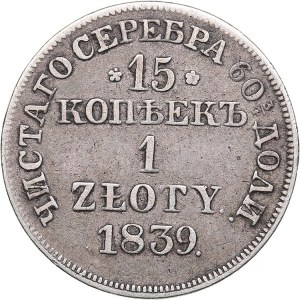 Russia - Poland 15 kopeks - 1 zloty 1839 MW