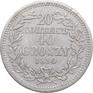 Russia - Poland 20 kopeks - 40 groszy 1850 MW