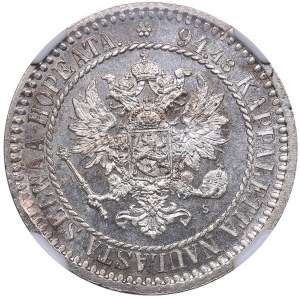 Russia - Grand Duchy of Finland 1 markka 1865 S - NGC MS 63 PL