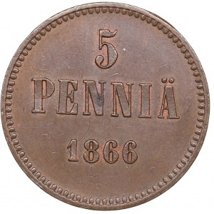 Russia - Grand Duchy of Finland 5 penniä 1866
