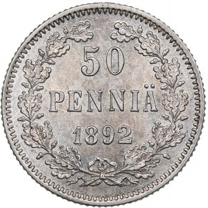 Russia - Grand Duchy of Finland 50 penniä 1892 L