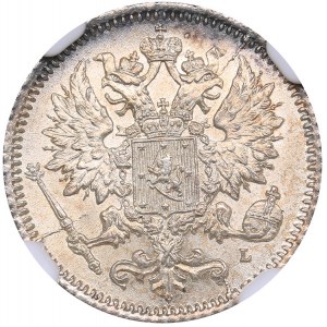 Russia - Grand Duchy of Finland 25 penniä 1890 L - NGC UNC DETAILS