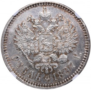 Russia Rouble 1897 ** - NGC AU 58