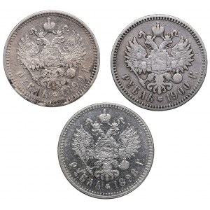 Russia Rouble 1898, 1899, 1900 (3)