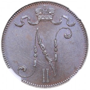 Russia - Grand Duchy of Finland 5 penniä 1898 - NGC MS 64 BN