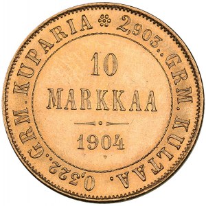 Russia - Grand Duchy of Finland 10 markkaa 1904 L