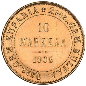 Russia - Grand Duchy of Finland 10 markkaa 1905 L