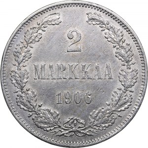 Russia - Grand Duchy of Finland 2 markkaa 1906 L