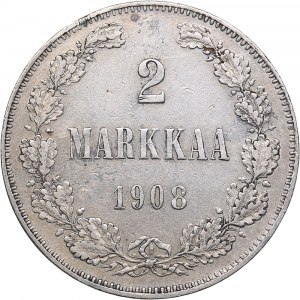Russia - Grand Duchy of Finland 2 markkaa 1908