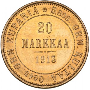 Russia - Grand Duchy of Finland 20 markkaa 1913 S