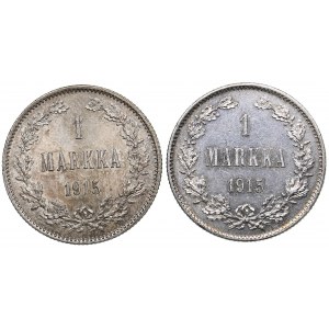 Russia - Grand Duchy of Finland 1 markkaa 1915 S (2)