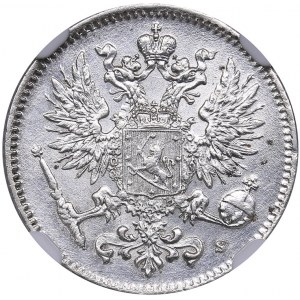 Russia - Grand Duchy of Finland 50 penniä 1916 S - NGC UNC DETAILS