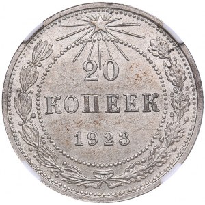 Russia - USSR 20 kopeks 1923 - NGC MS 63