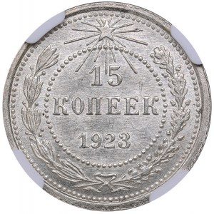 Russia - USSR 15 kopeks 1923 - NGC MS 65