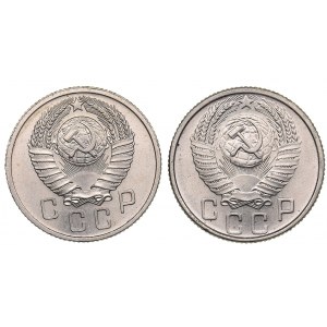 Russia - USSR 15 kopeks 1954 & 1957 (2)
