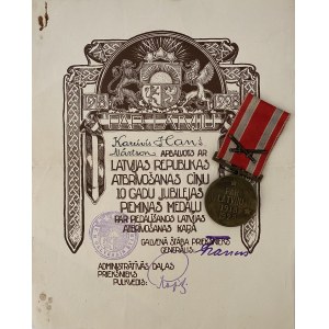 Latvia War of Independence Medal 1918-1928