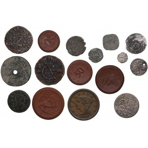 Lot of coins, tokens (16)