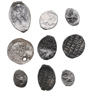 Russia silver Wire coins (9)