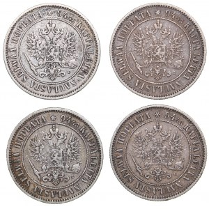 Russia - Grand Duchy of Finland 1 markkaa 1892, 1893 (4)