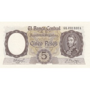 Argentina 5 pesos 1960-62