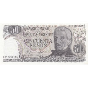 Argentina 50 pesos 1976 replacement note