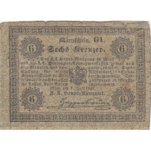 Austria 6 kreutzer 1849