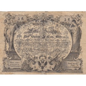Austria 5 gulden 1851