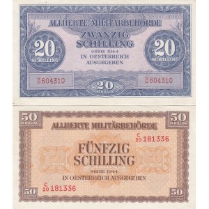 Austria 20 & 50 shillings 1944