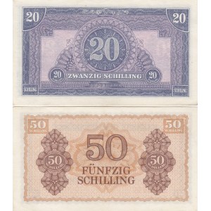 Austria 20 & 50 shillings 1944