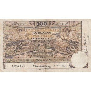 Belgium 100 francs 1914