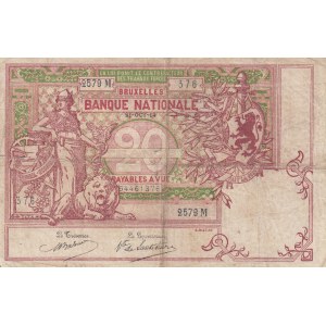 Belgium 20 francs 1914