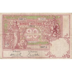 Belgium 20 francs 1919