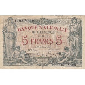 Belgium 5 francs 1919