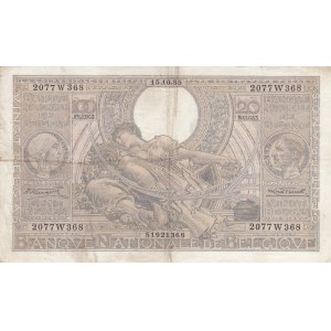 Belgium 100 francs=20 belgas 1935