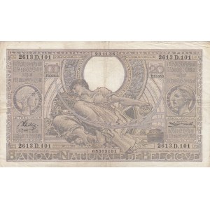 Belgium 100 francs=20 belgas 1936